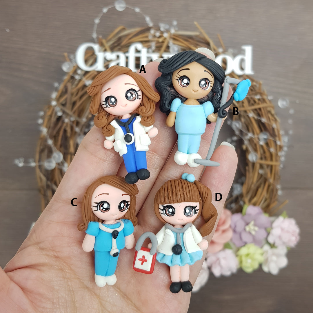 Medics nurse doctor - Embellishment Clay Bow Centre