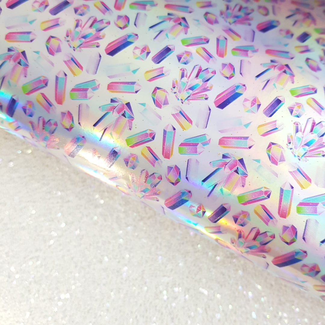Crystal Holographic  - faux Leatherette vinyl