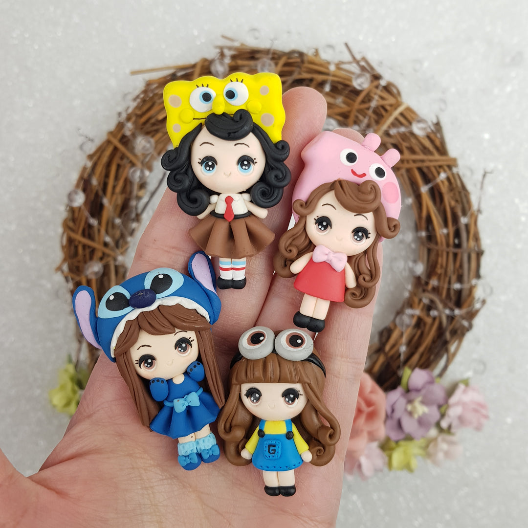 Max 2 per person Fun Dressing up girl - Embellishment Clay Bow Centre