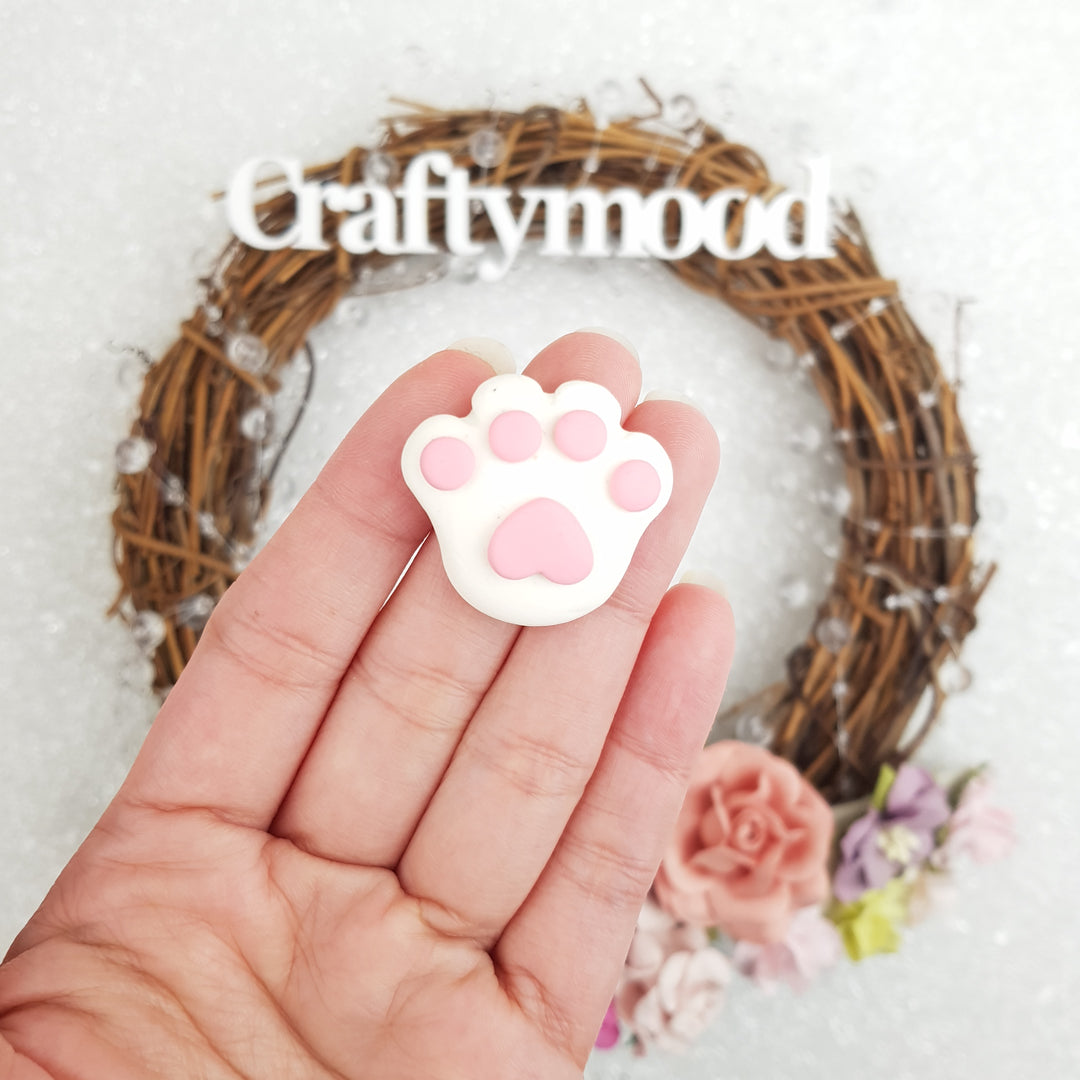 Bunny paw - Embellishment Clay Bow Centre