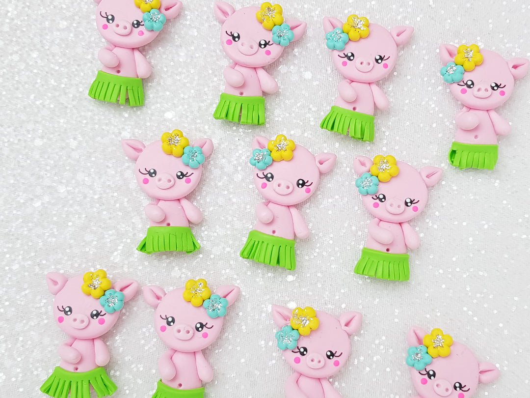 Clay Charm Embellishment - Pig Delight - Crafty Mood