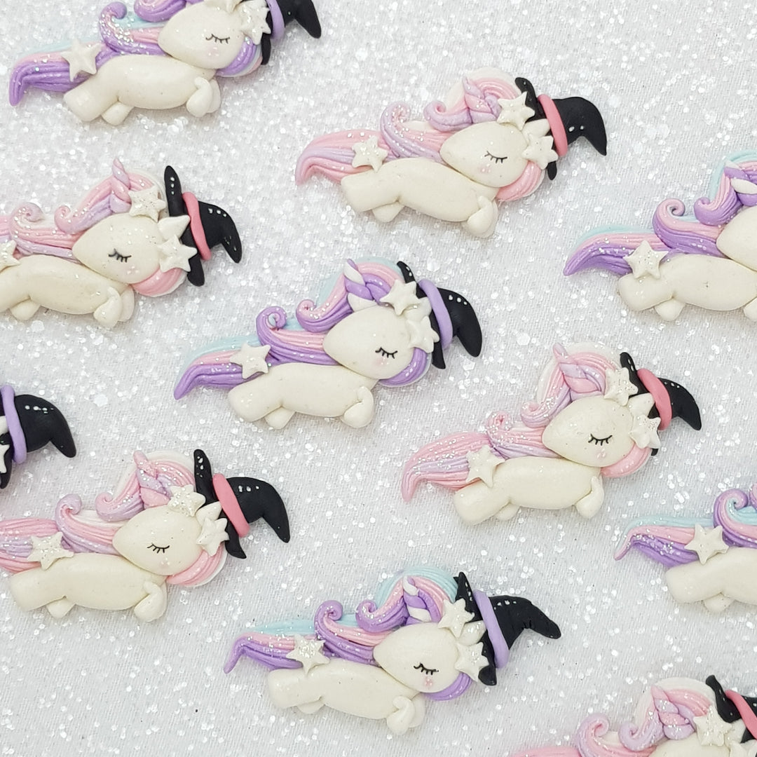 Unicorn Halloween - Embellishment Clay Bow Centre - Crafty Mood