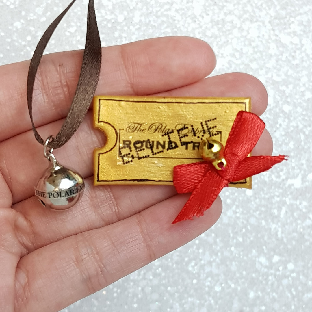 Jingle - Ticket - choose one - Embellishment Clay Bow Centre - Crafty Mood