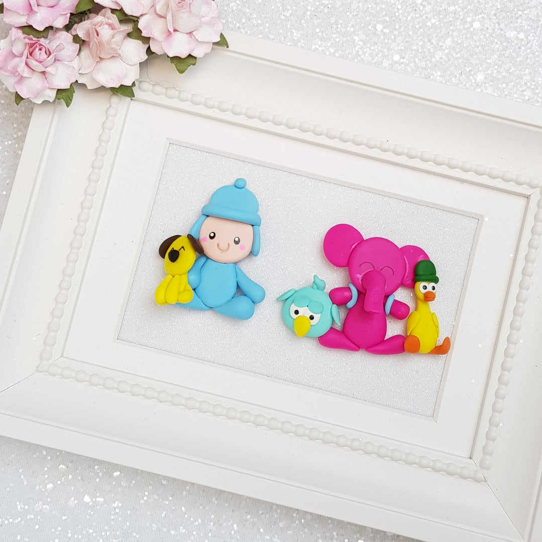 Little Boy and Friends - Embellishment Clay Bow Centre - Crafty Mood