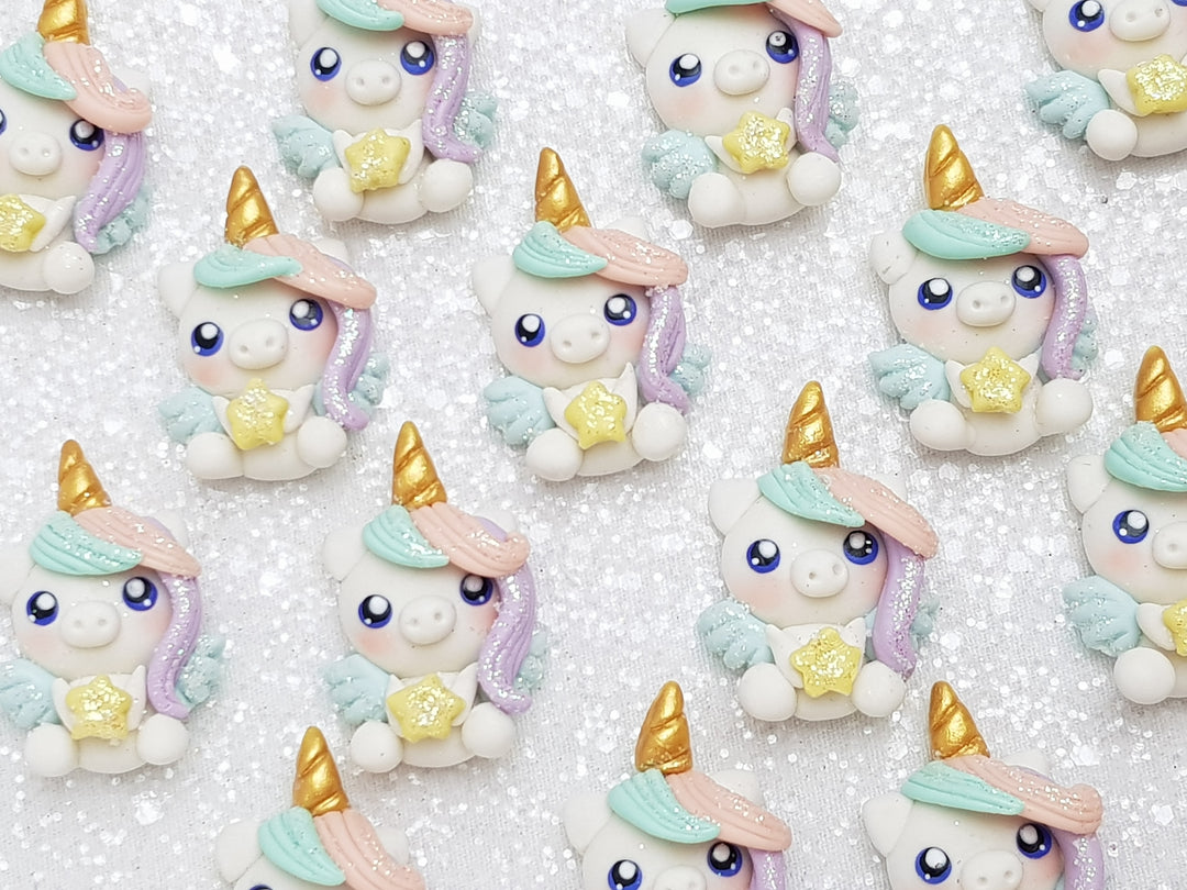Clay Charm Embellishment - NEW Unicorn Pastel - Crafty Mood