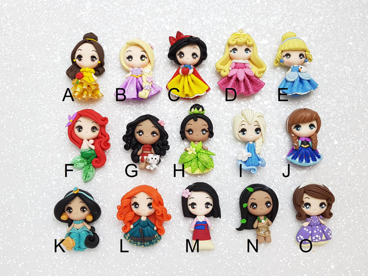 Clay Charm Embellishment - NEW Big Eyes Princess - Crafty Mood