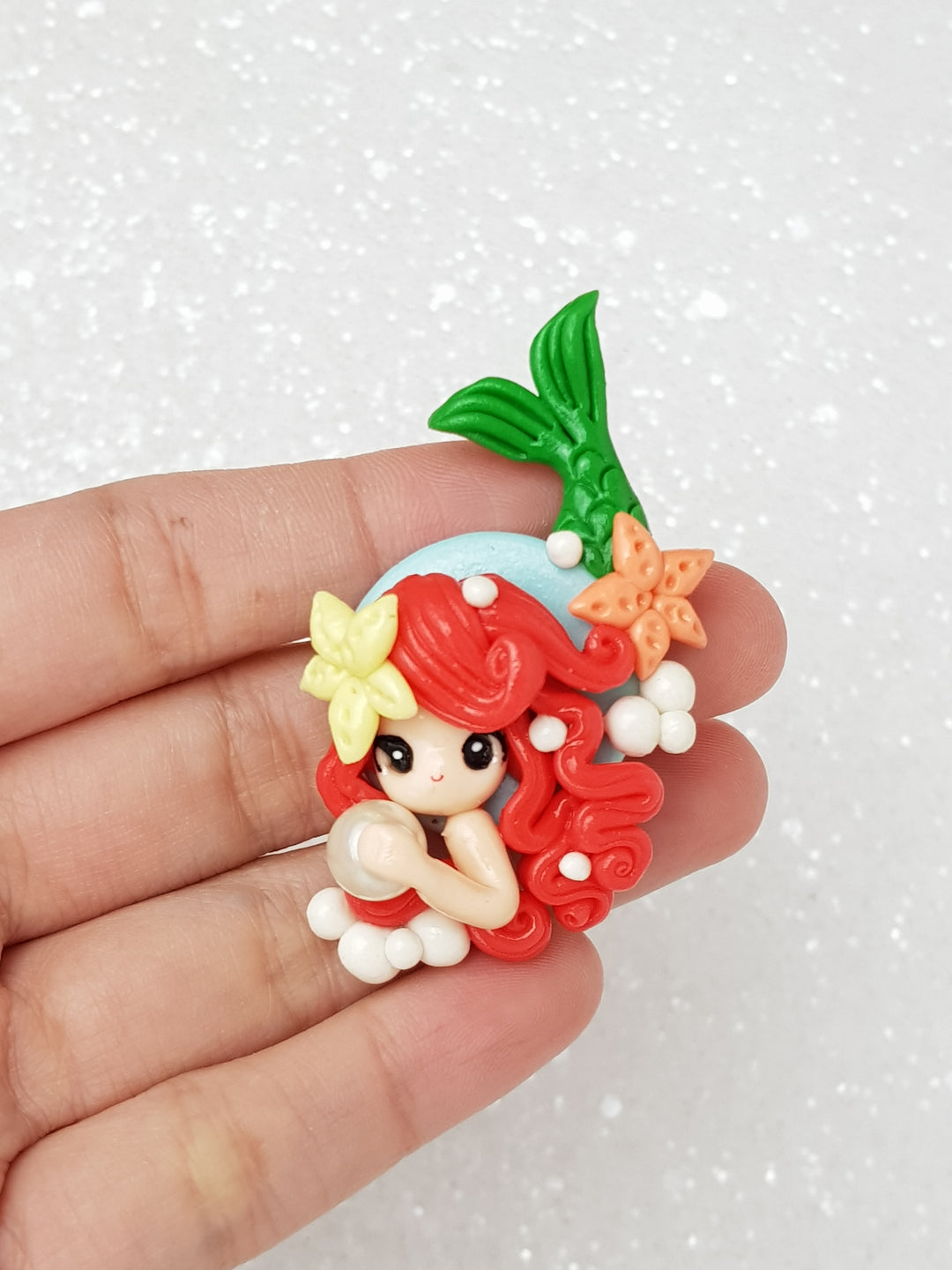 Clay Charm Embellishment - Mermaid Cameo - Crafty Mood