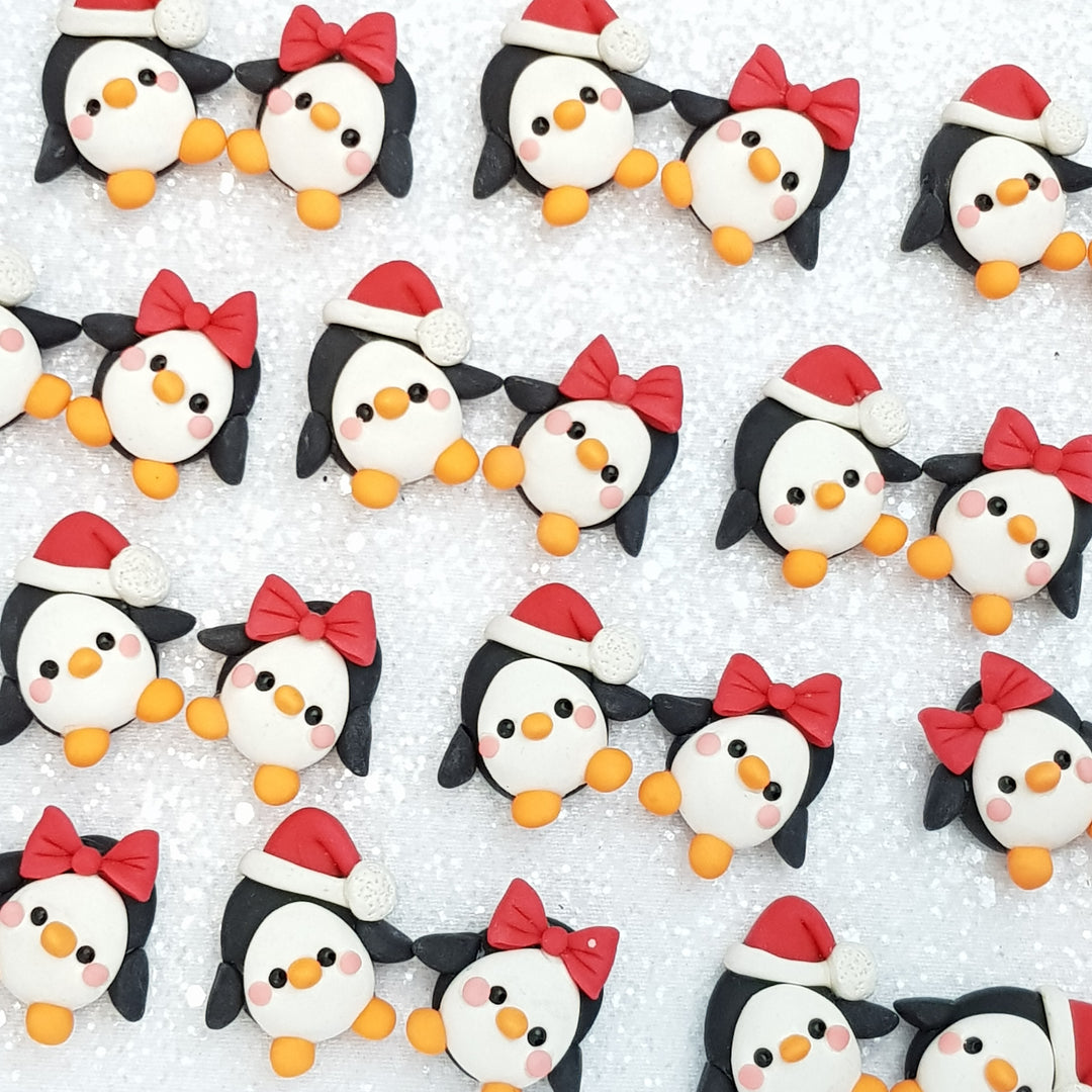 Penguin - Embellishment Clay Bow Centre - Crafty Mood
