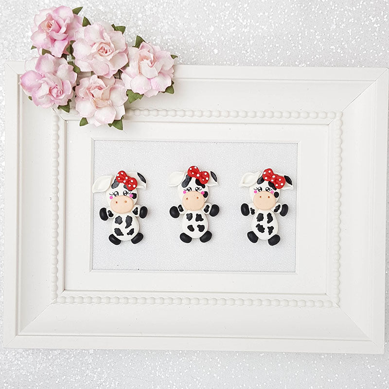 Clay Charm Embellishment - Cow Delight - Crafty Mood