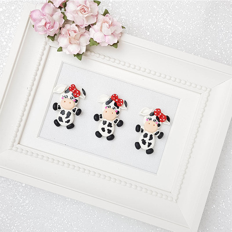Clay Charm Embellishment - Cow Delight - Crafty Mood