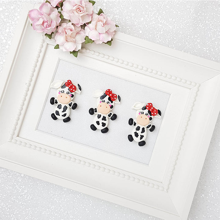 Clay Charm Embellishment - Cow Delight - Crafty Mood