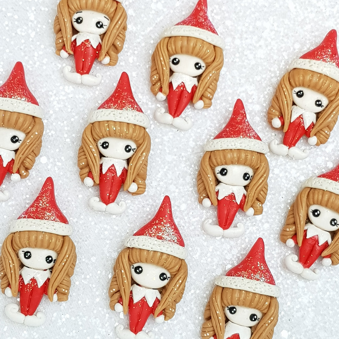 Elf Girl - Embellishment Clay Bow Centre - Crafty Mood