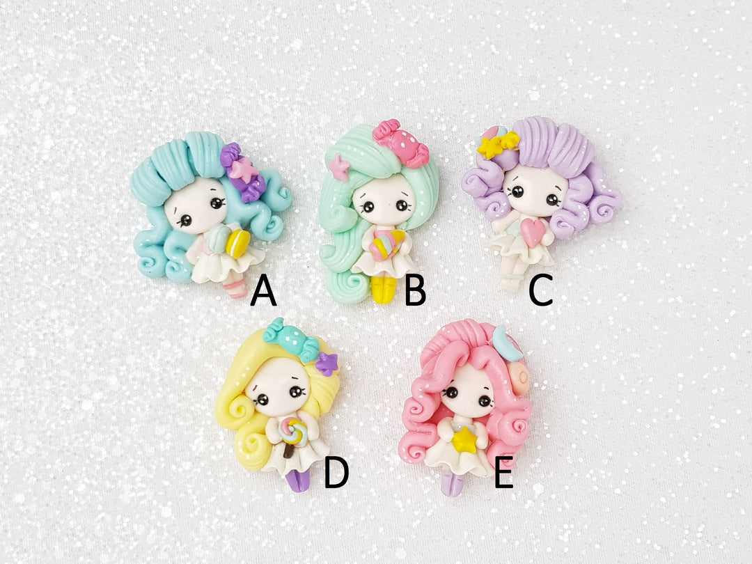 Clay Charm Embellishment - Sweet Candy Girl - Crafty Mood