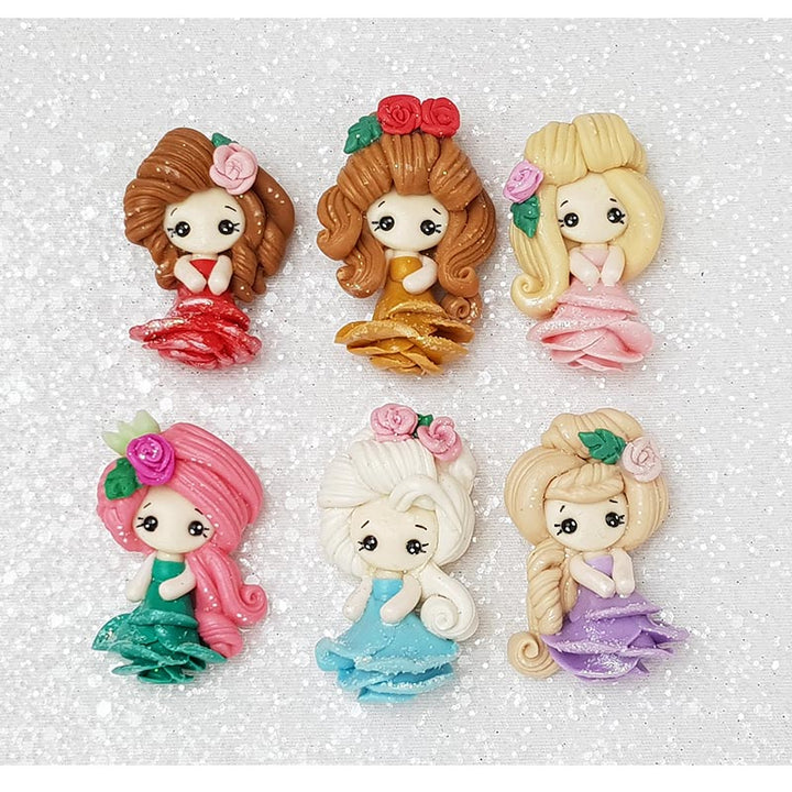 Sale Clay Charm Embellishment - Rose Princess - Crafty Mood
