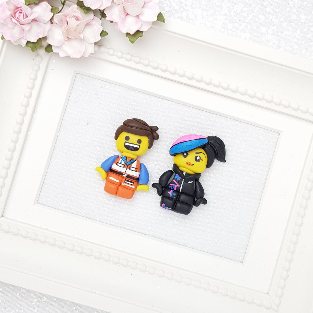 Builder Man - Handmade Flatback Clay Bow Centre - Crafty Mood