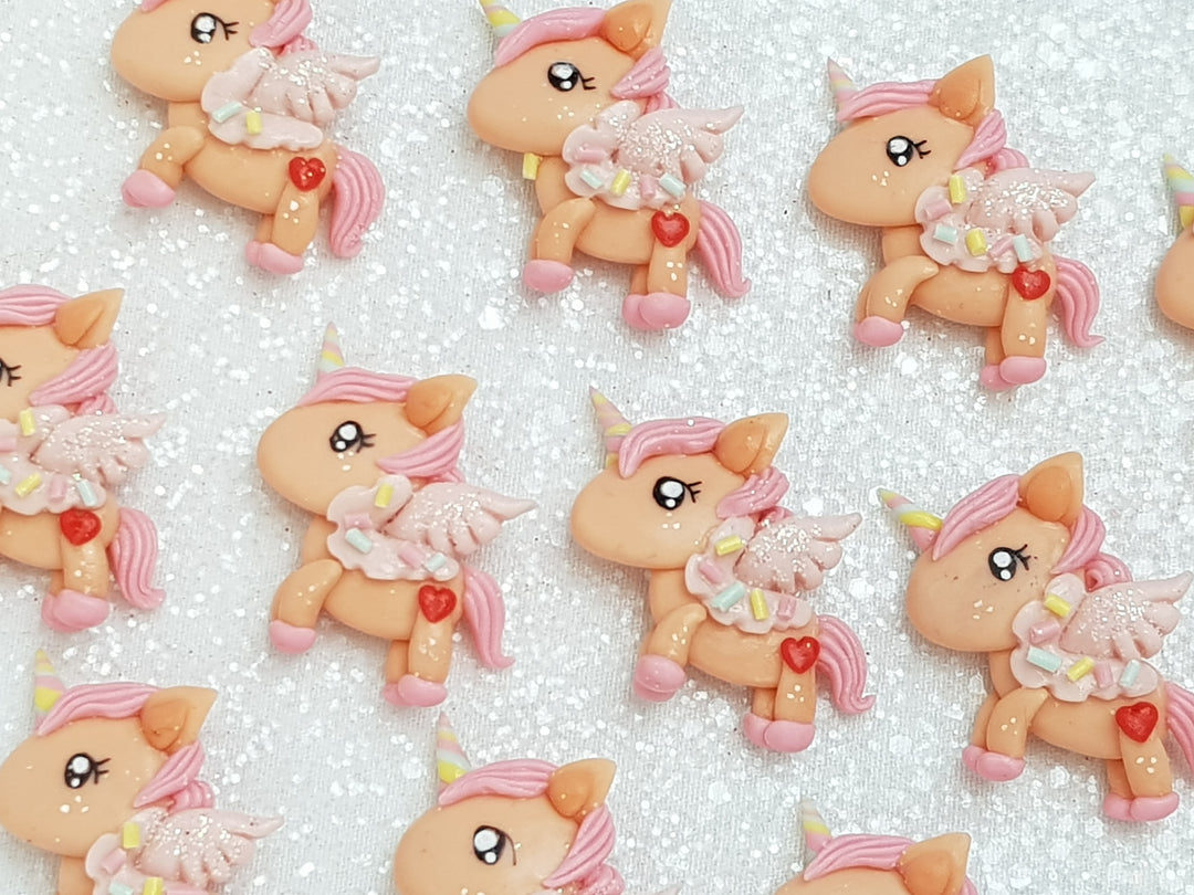 Sale Clay Charm Embellishment - NEW Unicorn Donut - Crafty Mood