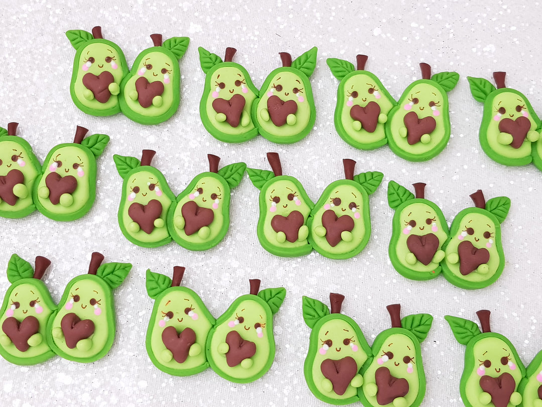 Clay Charm Embellishment - Avocado - Crafty Mood