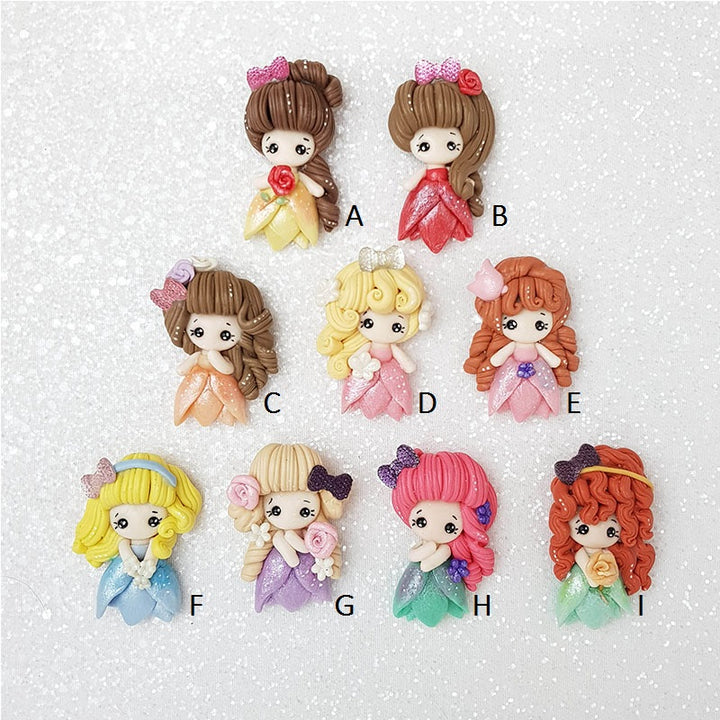 Sale Clay Charm Embellishment - Flower Princess - Crafty Mood
