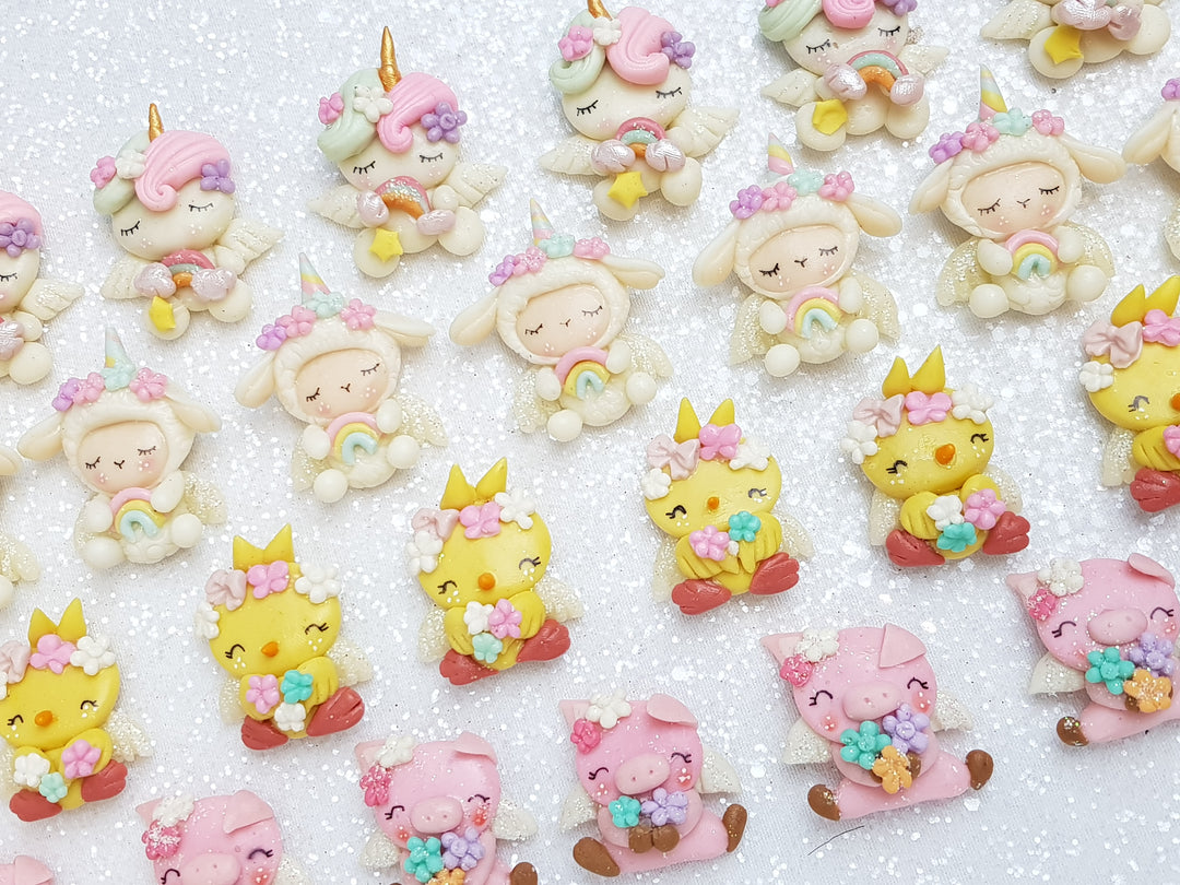 Sale Clay Charm Embellishment - NEW Cute Animals - Crafty Mood