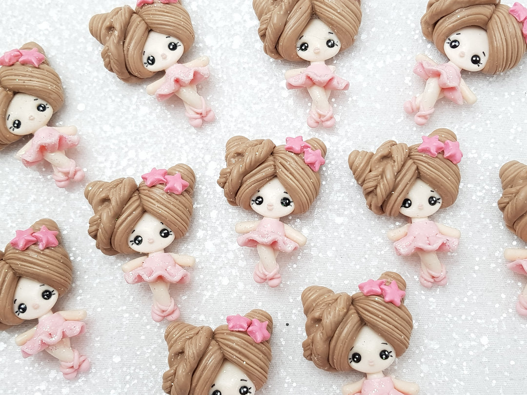 Clay Charm Embellishment - Pink Ballerina - Crafty Mood