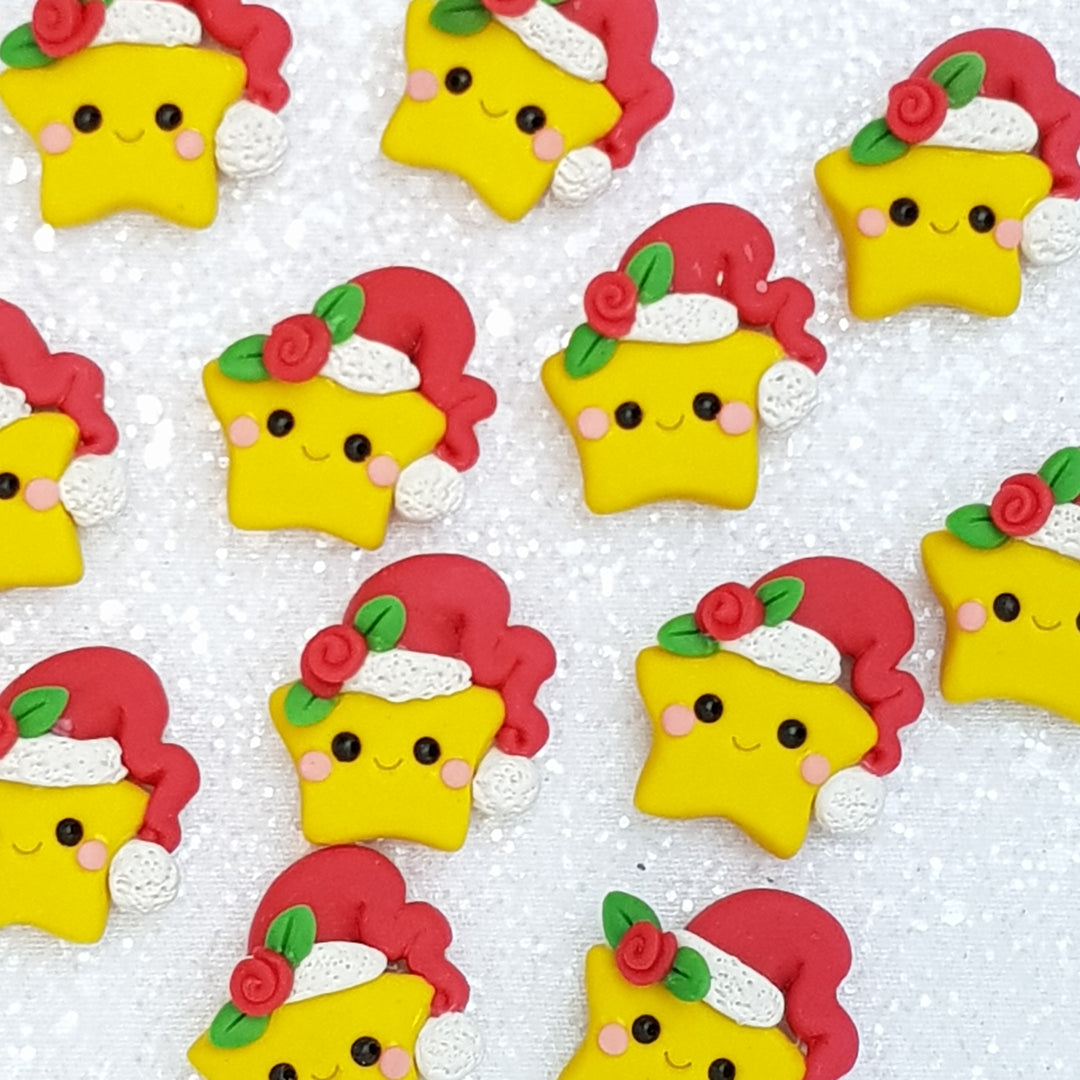 Christmas Star - Embellishment Clay Bow Centre - Crafty Mood