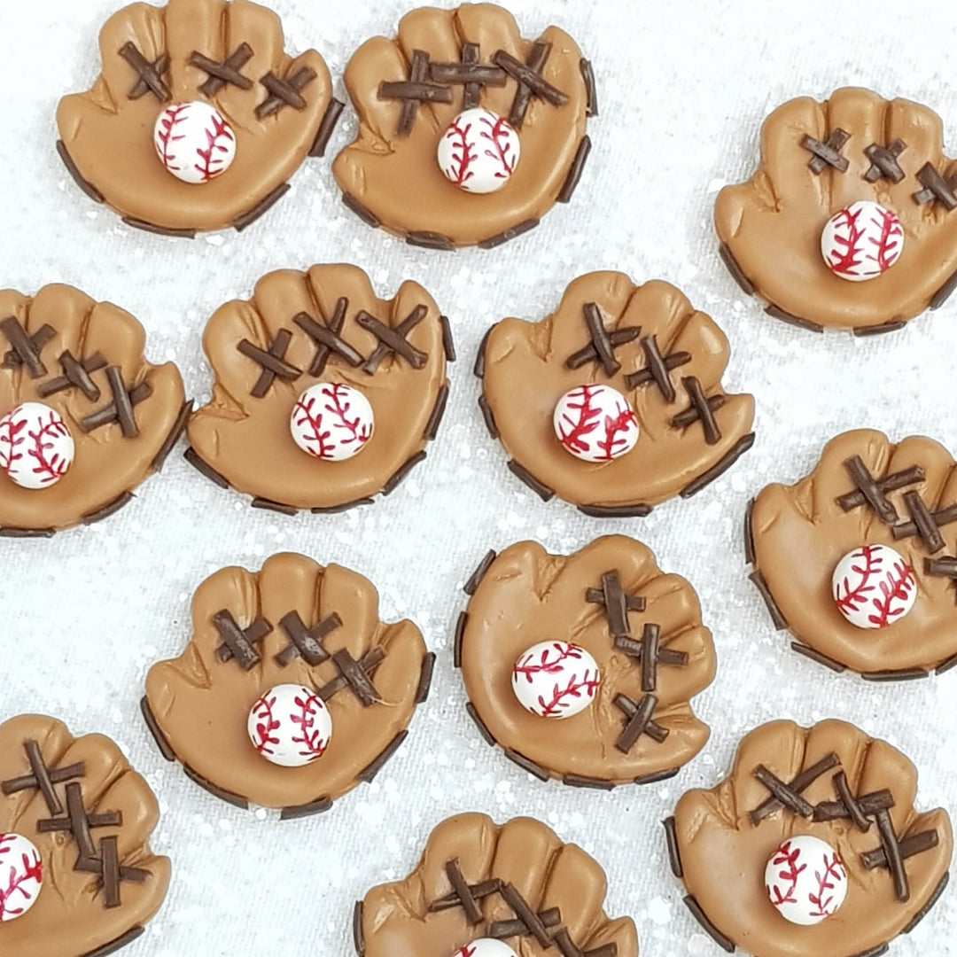 Clay Charm Embellishment - Baseball Glove Delight - Crafty Mood