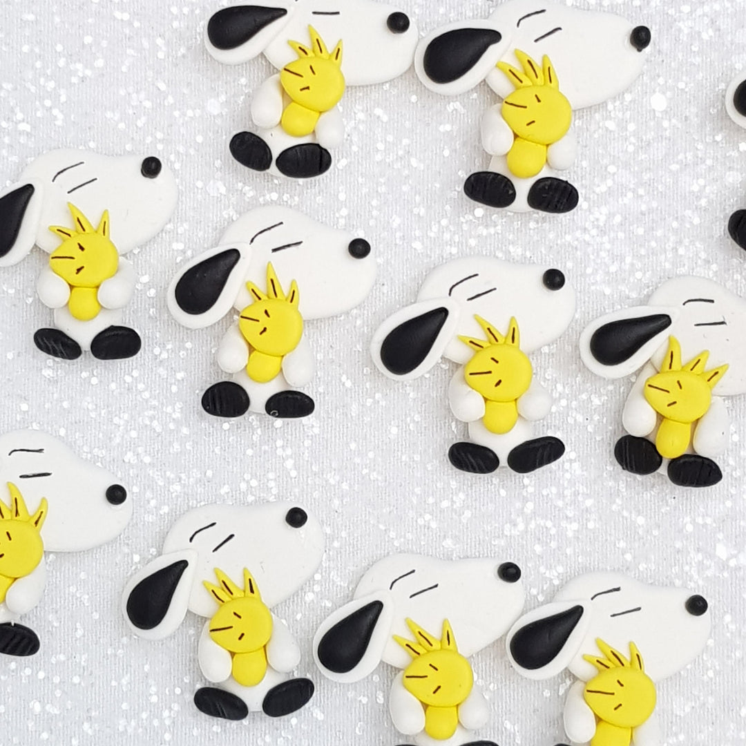 Clay Charm Embellishment - White Dog Delight - Crafty Mood