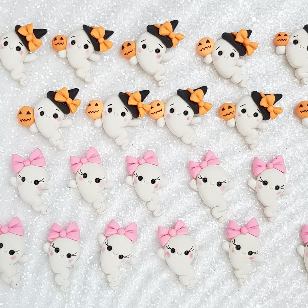Clay Charm Embellishment - Ghost B - Crafty Mood