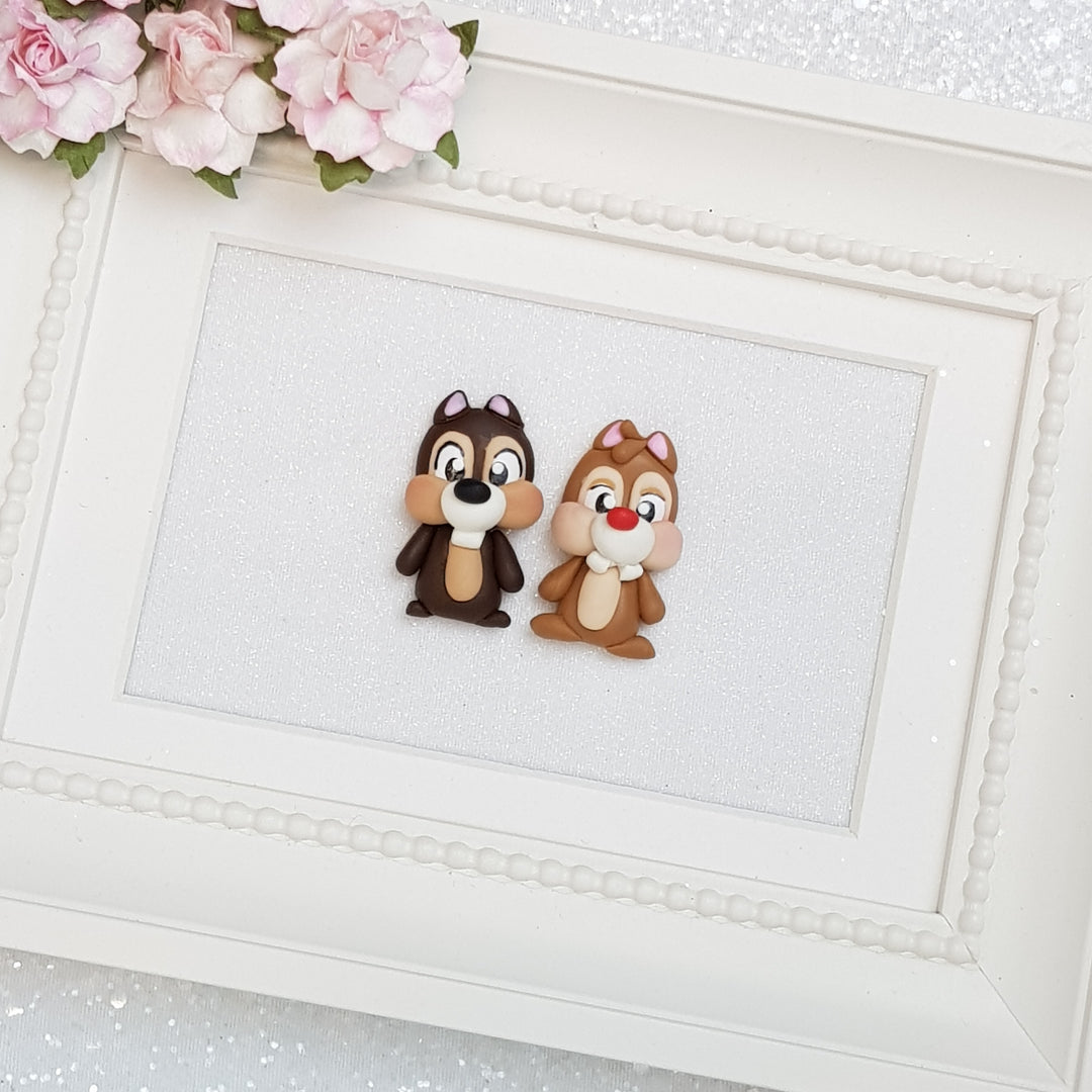 Chipmunk - Embellishment Clay Bow Centre - Crafty Mood
