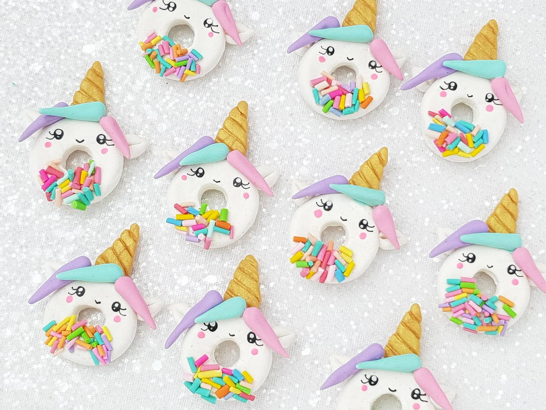 Clay Charm Embellishment - Unicorn Donut A Delight - Crafty Mood