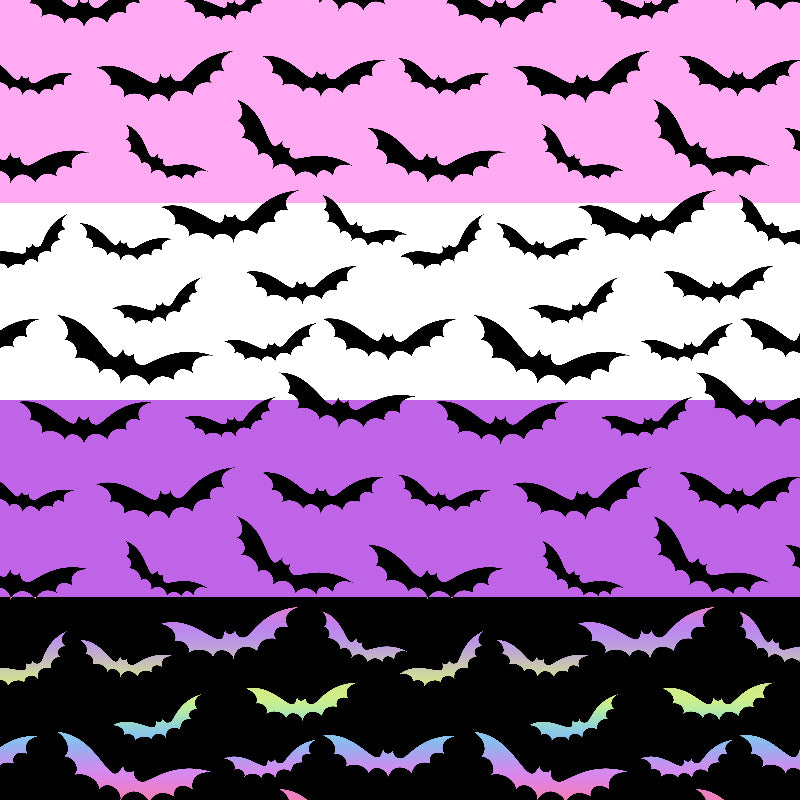 Halloween Bats - Leatherette vinyl - canvas - choose Fabric material Sheets