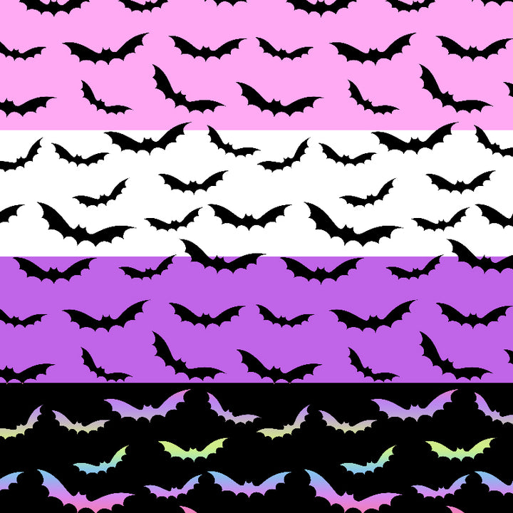 Halloween Bats - Leatherette vinyl - canvas - choose Fabric material Sheets