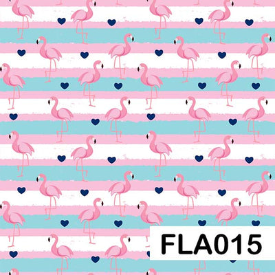 Flamingo - Leatherette vinyl - canvas - choose Fabric Sheets