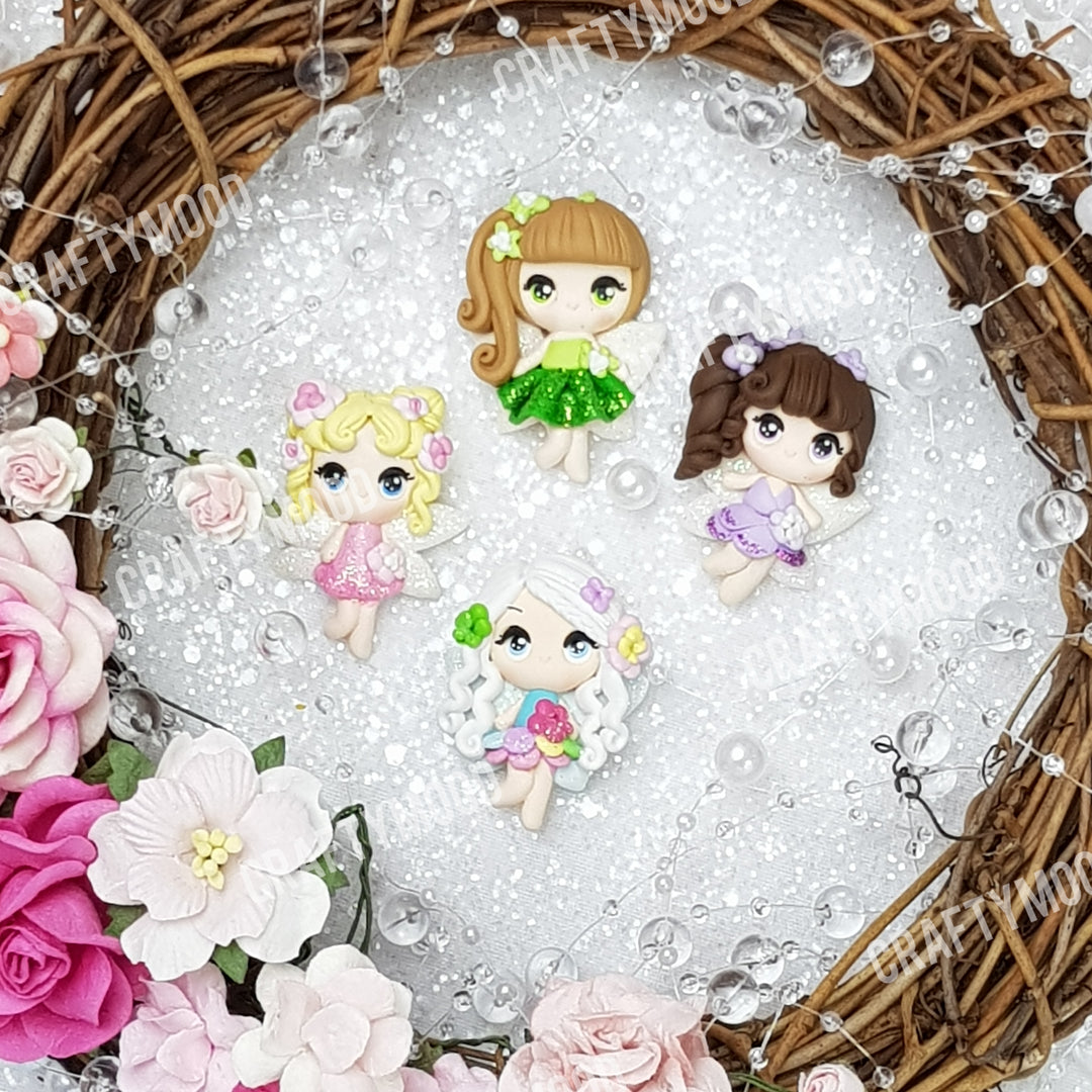 Adorable Flower Fairies - Embellishment Clay Bow Centre - Crafty Mood