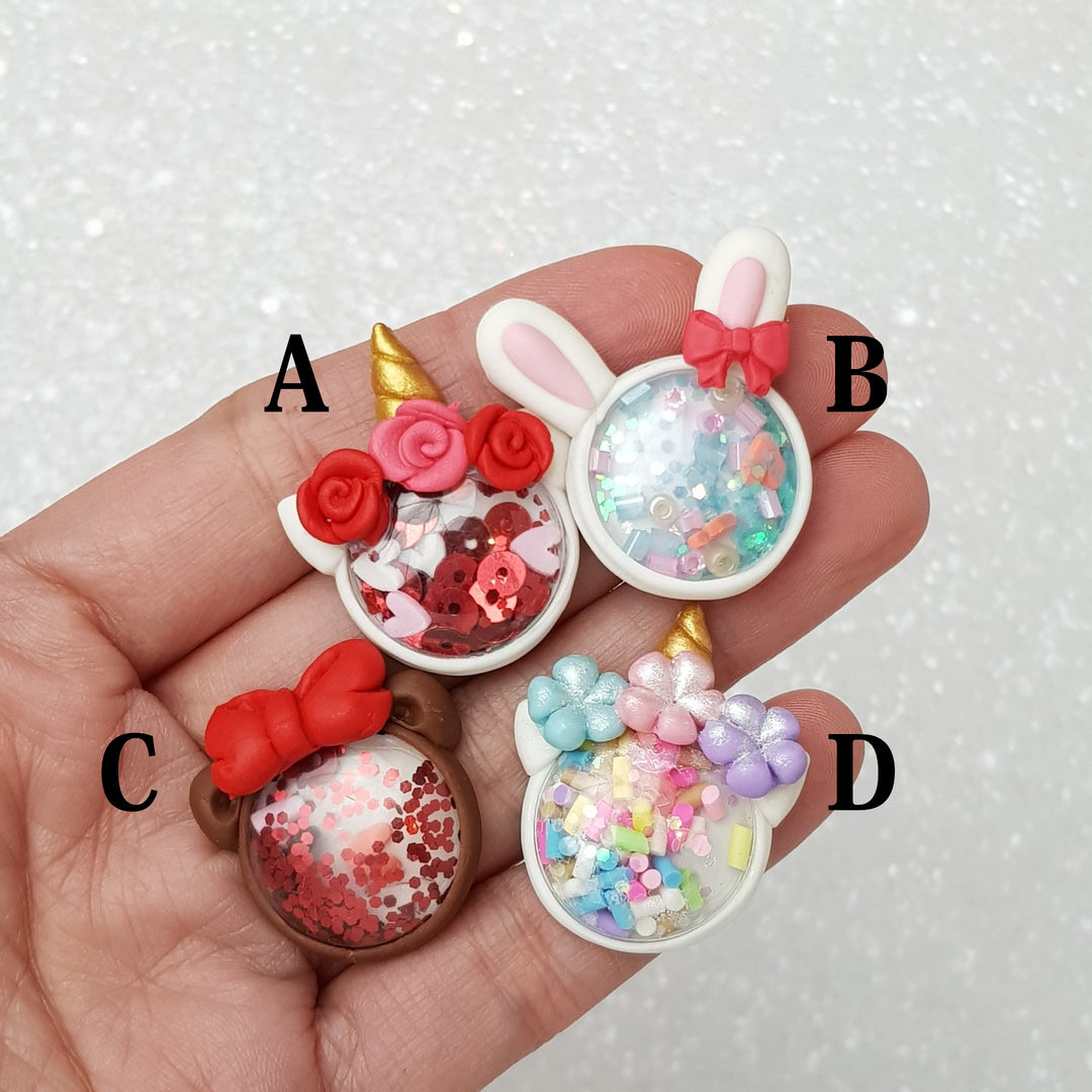 Lovely shaker - Embellishment Clay Bow Centre - Crafty Mood