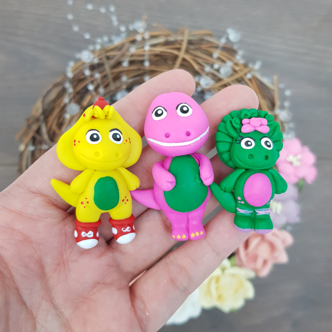 Happy dino - Embellishment Clay Bow Centre