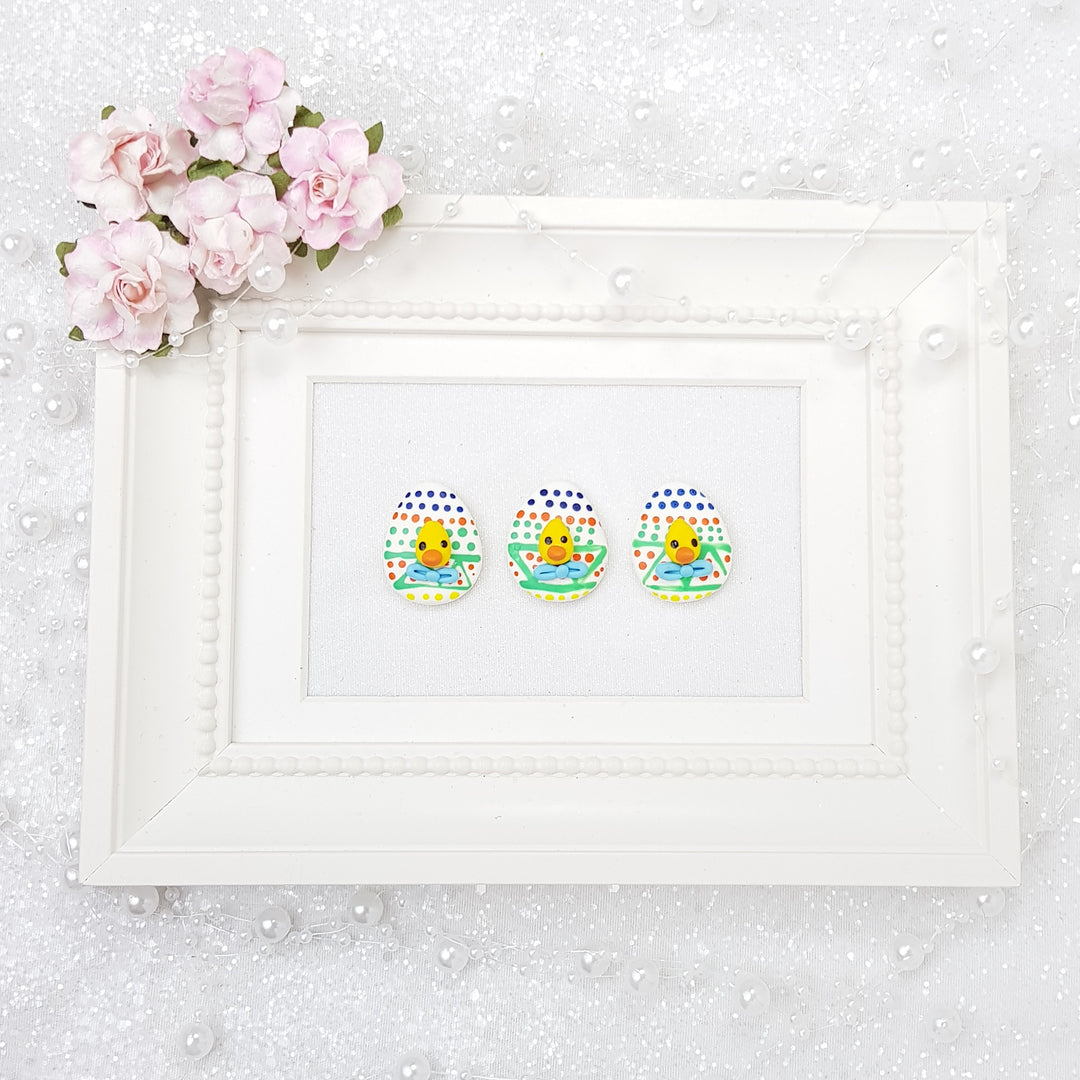 Sale Cute Easter Eggs - Embellishment Clay Bow Centre - Crafty Mood