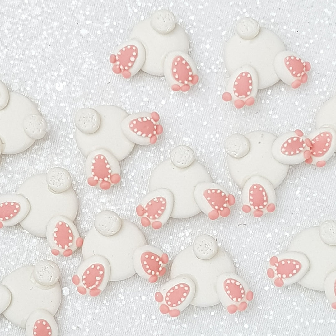 Cute Bunny Bottom - Embellishment Clay Bow Centre - Crafty Mood