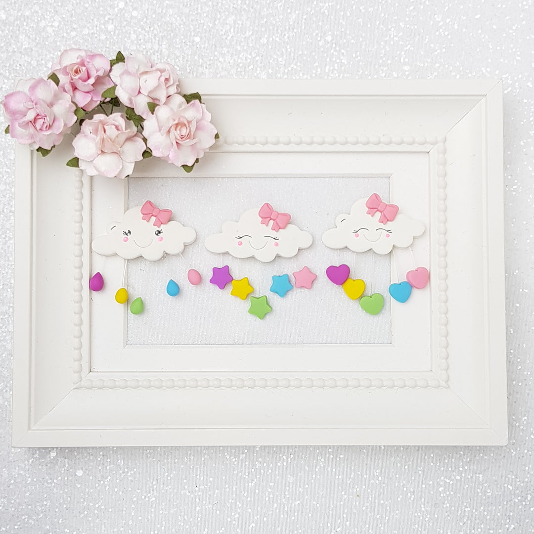 Bow Cloud - Handmade Flatback Clay Bow Centre - Crafty Mood