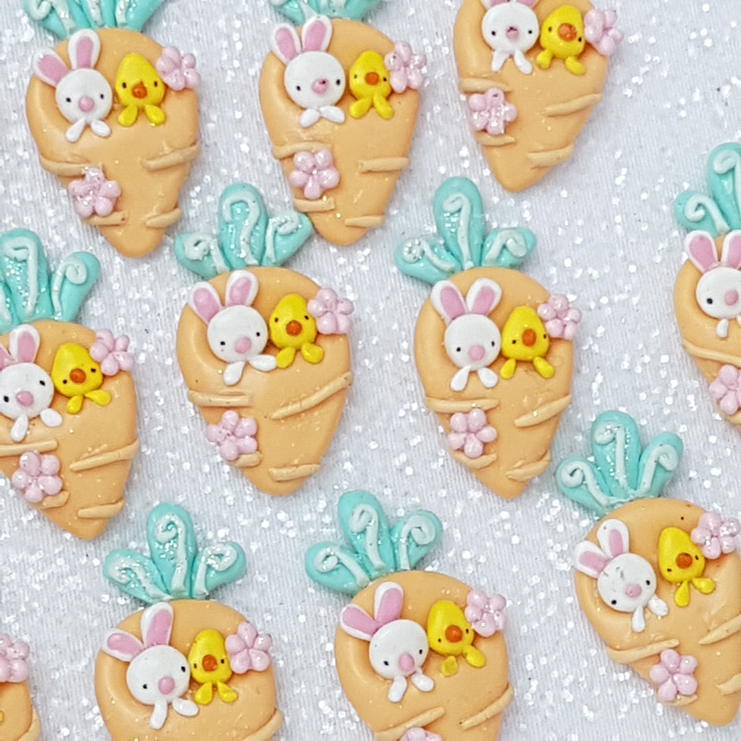 Fancy Carrot - Embellishment Clay Bow Centre - Crafty Mood