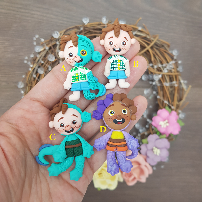 Sea fish boy - Embellishment Clay Bow Centre