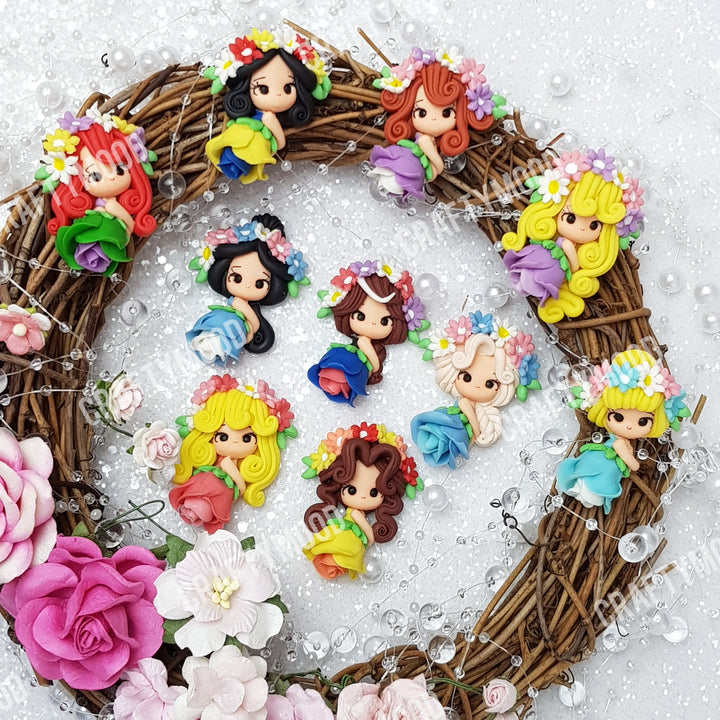 Rose Flower Princesses - Embellishment Clay Bow Centre - Crafty Mood