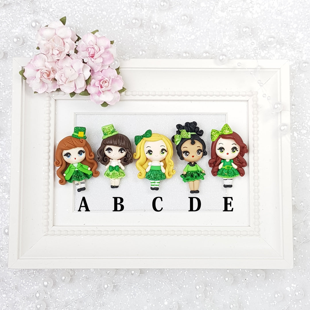 St Patrick Girls - Embellishment Clay Bow Centre - Crafty Mood