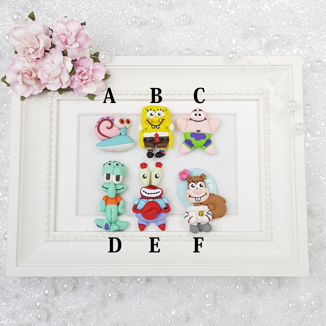 Underwater friends  - Embellishment Clay Bow Centre - Crafty Mood