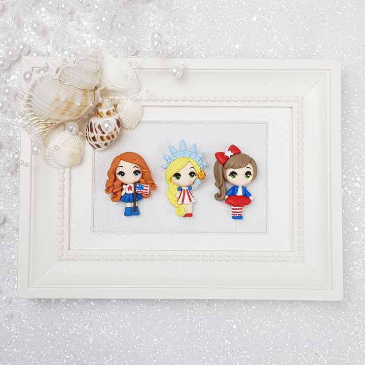 USA Girls - Embellishment Clay Bow Centre - Crafty Mood