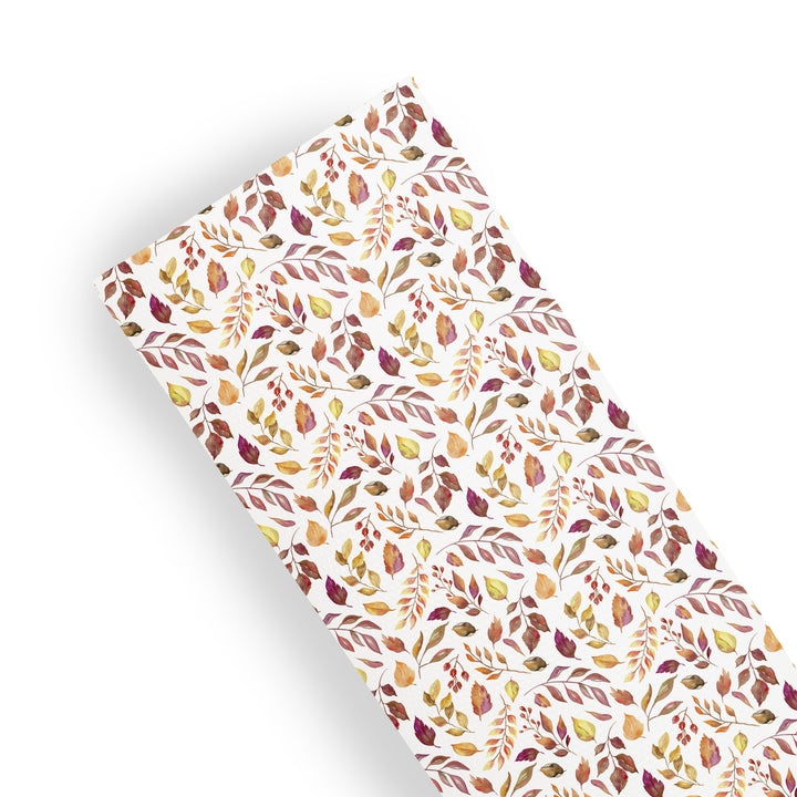 Autumn leaves - pumpkin -mushroom - Pu Leatherette vinyl - canvas - choose Fabric material Sheets