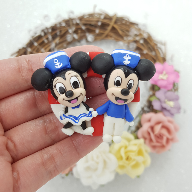 Sailor mouse cameo - Embellishment Clay Bow Centre
