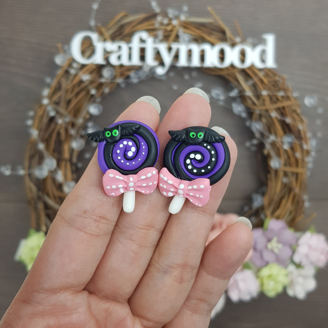 Candy Halloween - Embellishment Clay Bow Centre