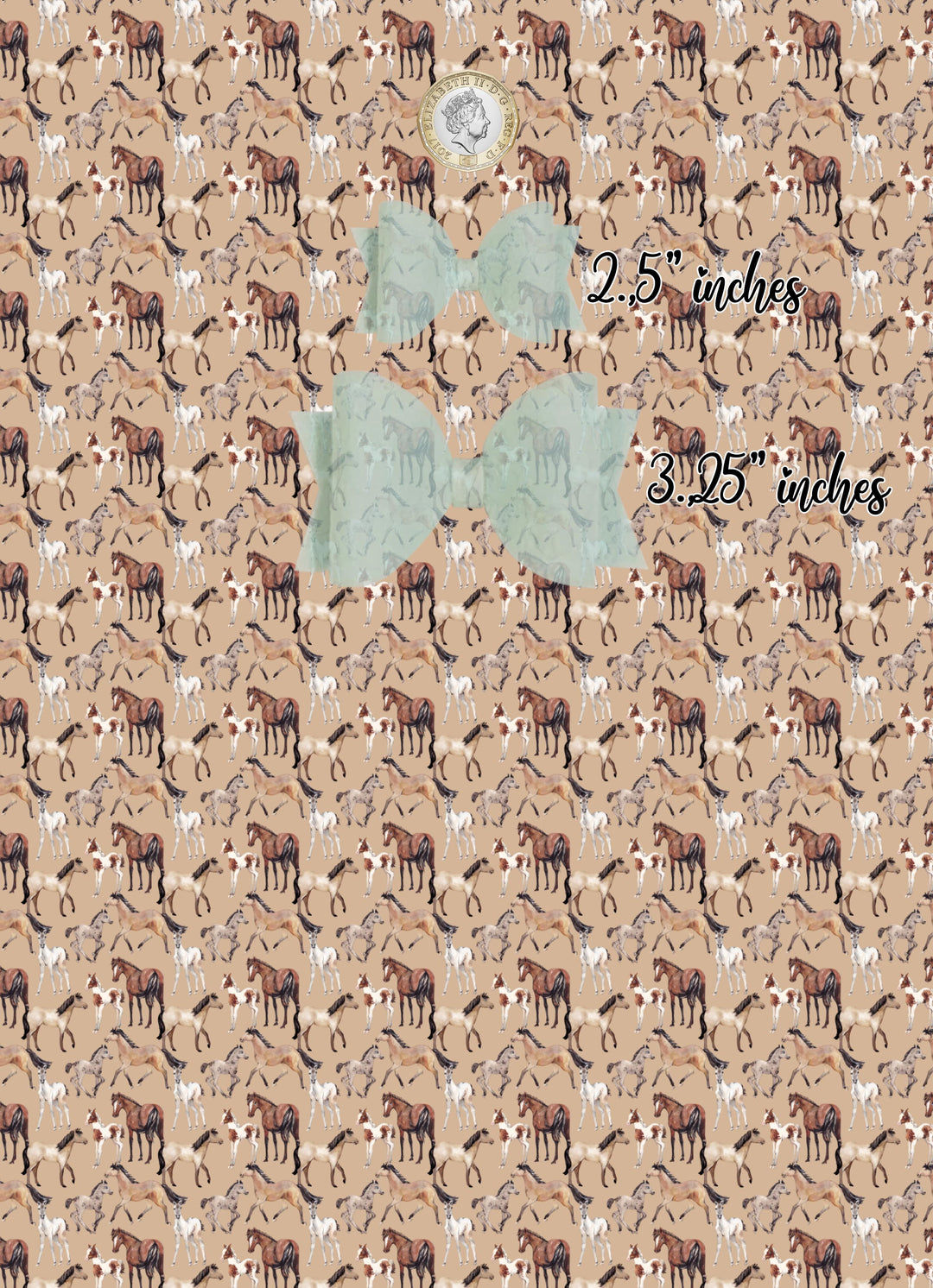 Horse - Pu faux vegan Leather vinyl - canvas - choose Fabric material Sheets