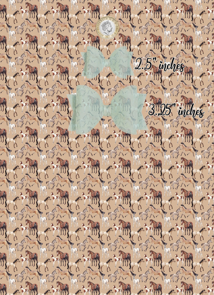 Horse - Pu faux vegan Leather vinyl - canvas - choose Fabric material Sheets